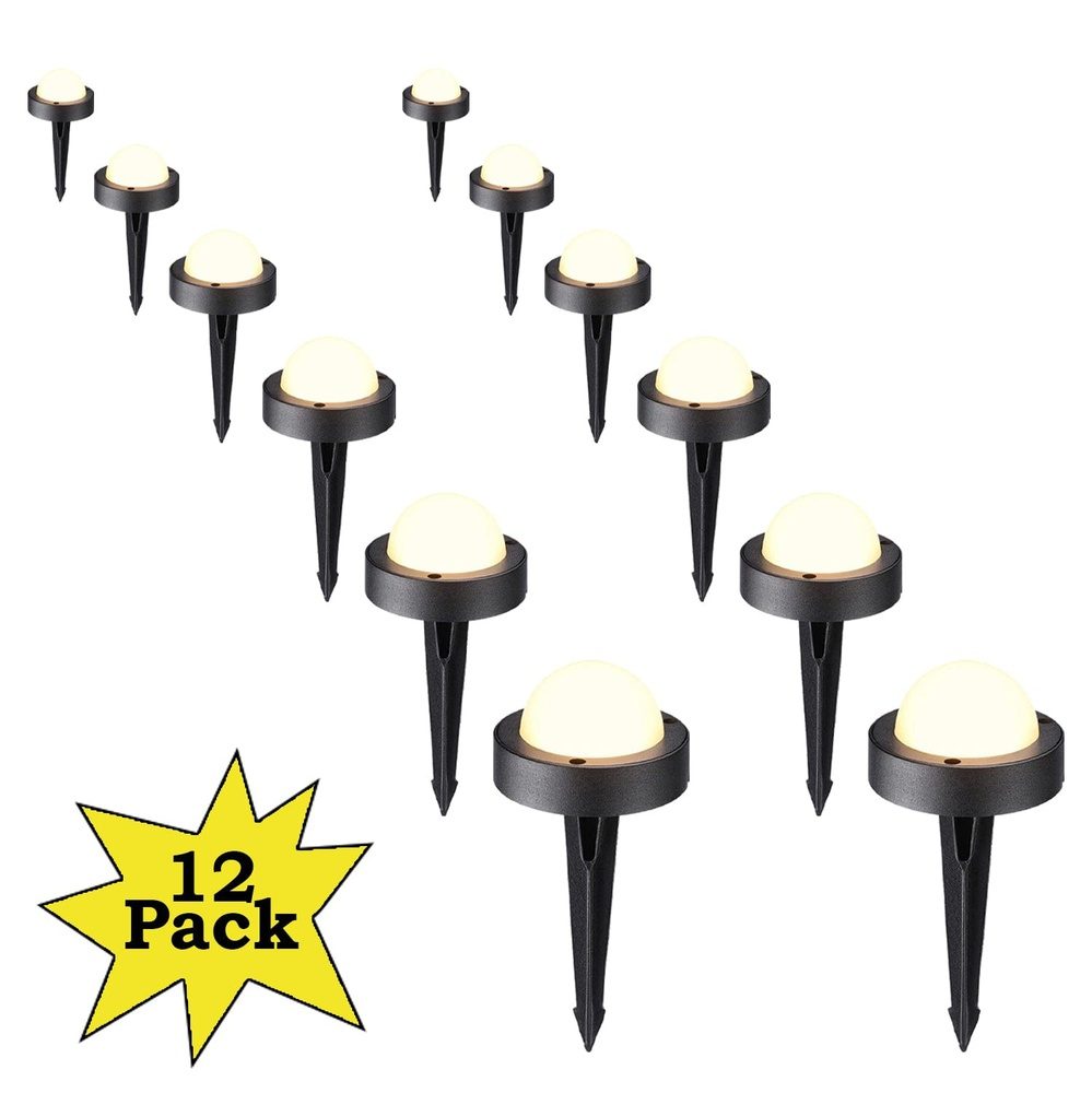 ABBA Lighting USA, ALD10 12-Pack LED 4.5W Outdoor Deck Lights Package, 12V Low Voltage Landscape Pathway Lights