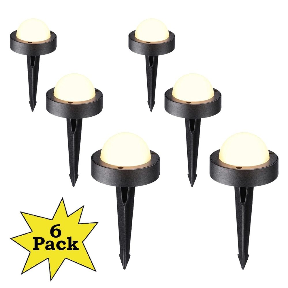 ABBA Lighting USA, ALD10 6-Pack LED 4.5W Outdoor Deck Lights Package, 12V Low Voltage Landscape Pathway Lights