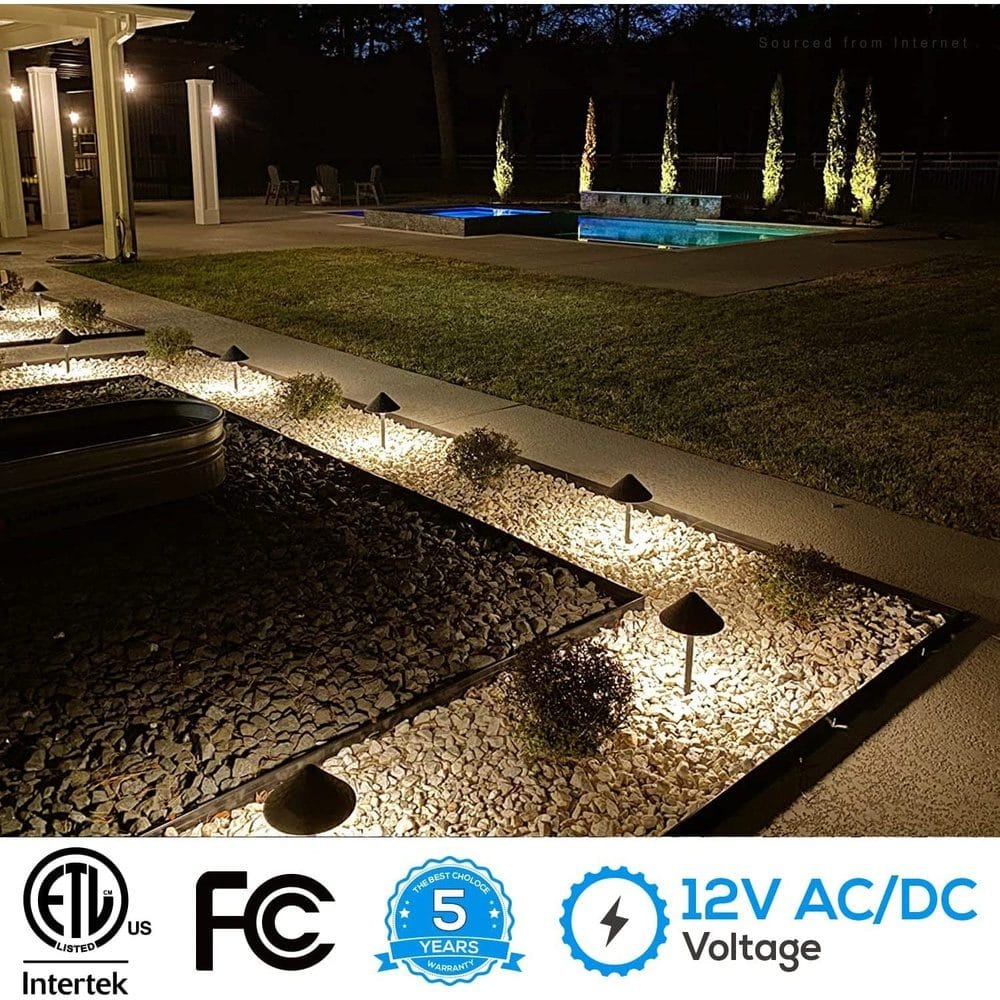 ABBA Lighting USA, ALP49 12-Pack 3W LED Low Voltage Cast Aluminum Landscape Pathway Lights Package, Driveway Walkway Light