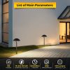 ABBA Lighting USA, ALPCC06 12-Pack 5W 3CCT LED Landscape Pathway Light Package, 12V Low Voltage Modern Path Lights