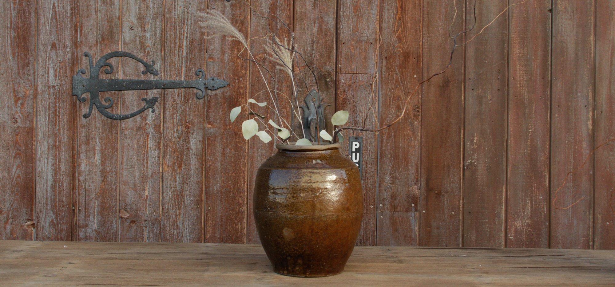 DE-COR | Globally Inspired, Antique Golden Brown Martaban Jar (Trade)