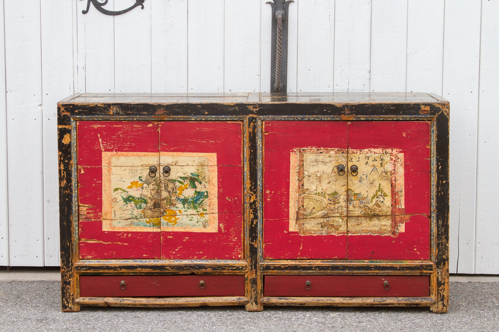 DE-COR | Globally Inspired, Antique Mongolian Painted Sideboard