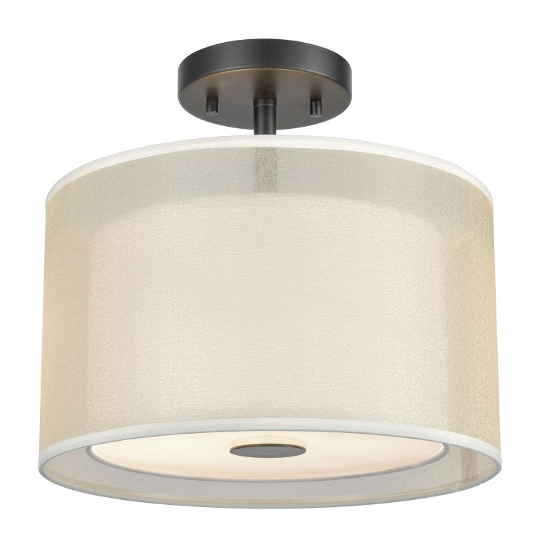 Elk Home, Ashland 12'' Wide 2 - Light Semi Flush Mount