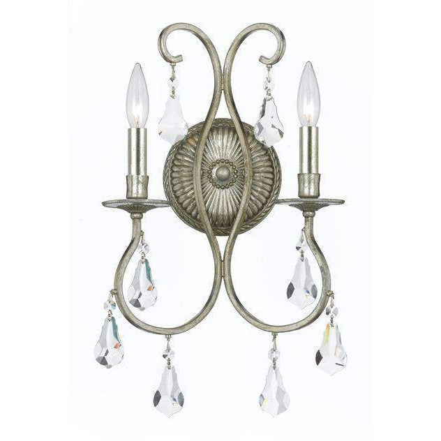 Crystorama Lighting Company, Ashton 2 Light Clear Crystal Sconce