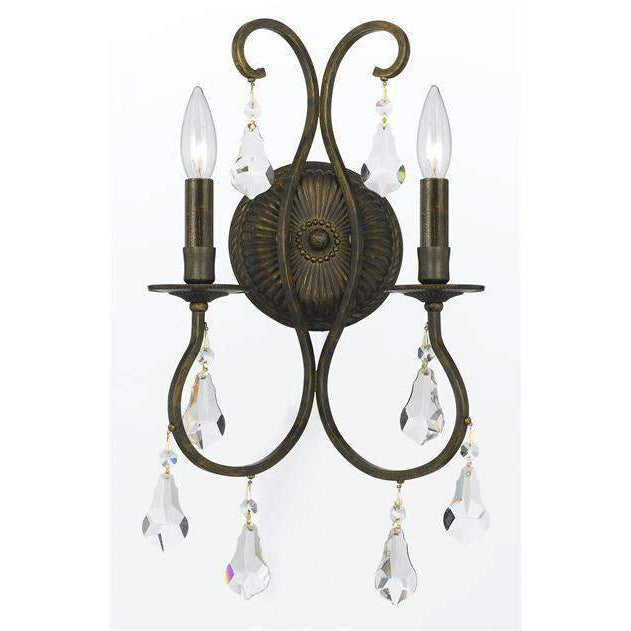 Crystorama Lighting Company, Ashton 2 Light Clear Crystal Sconce