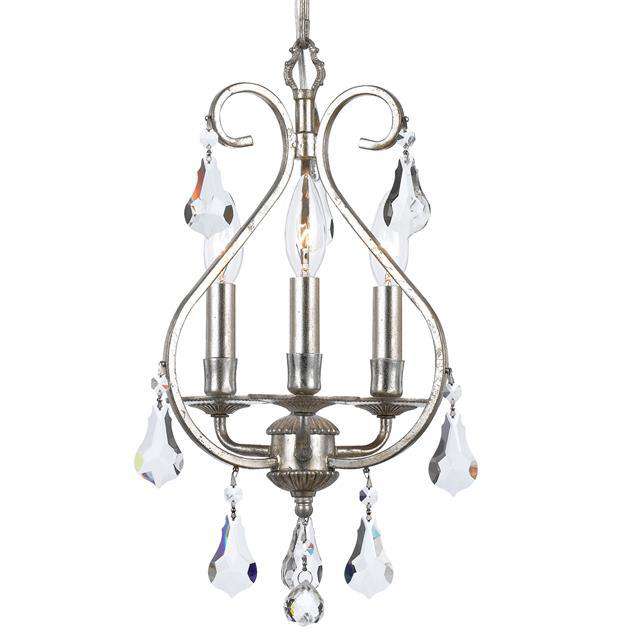 Crystorama Lighting Company, Ashton 3 Light Hand Cut Crystal Mini Chandelier