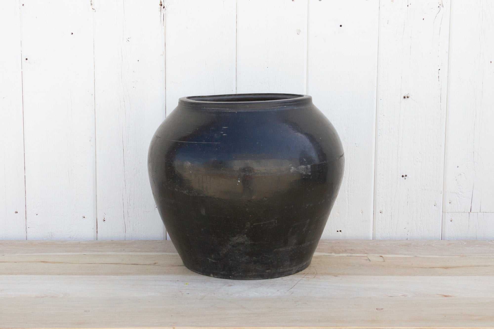 DE-COR | Globally Inspired, Black Rustic Clay Water Pot