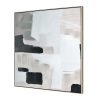 Elk Home, Blanc Abstract Framed Wall Art