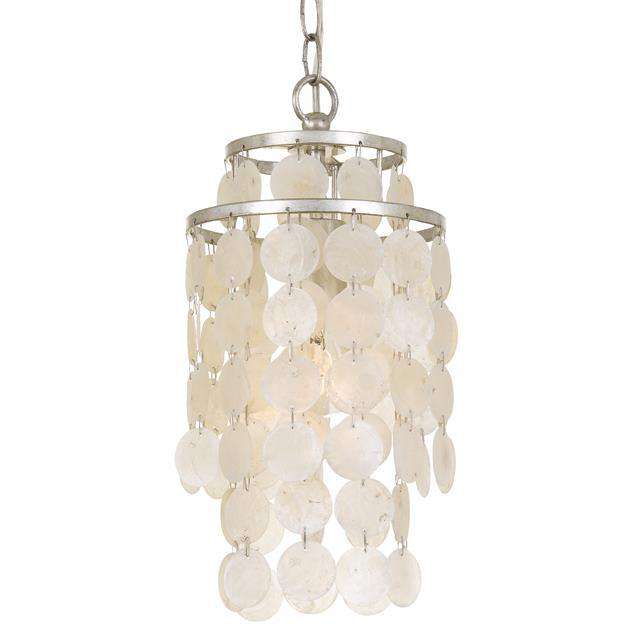 Crystorama Lighting Company, Brielle 1 Light Antique Silver Mini Chandelier