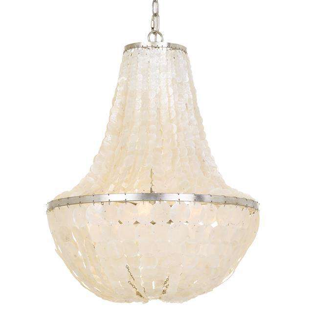 Crystorama Lighting Company, Brielle 6 Light Antique Silver Chandelier