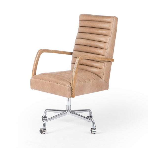 Four Hands, Bryson Channelled Leather Desk Chair