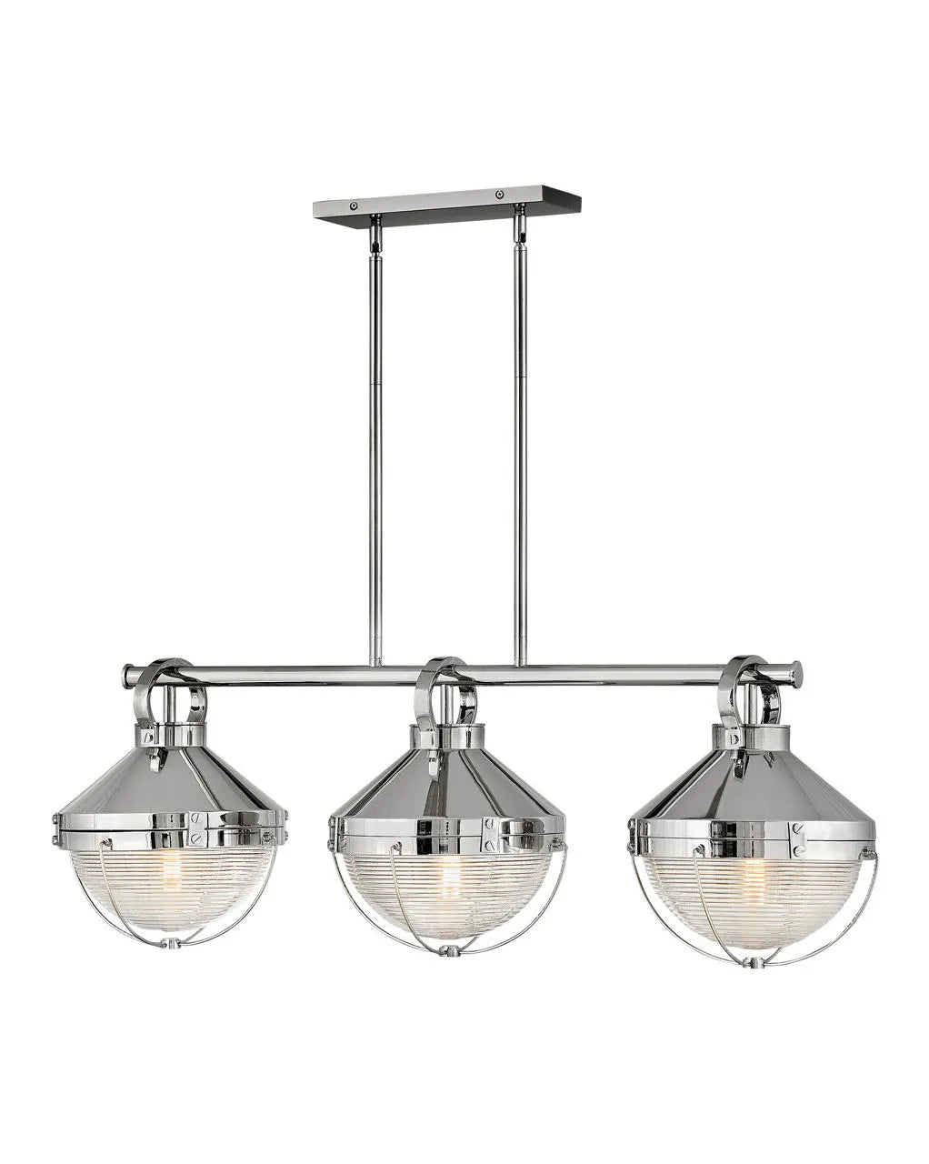 Hinkley Lighting, Chandelier Crew Three Light Linear