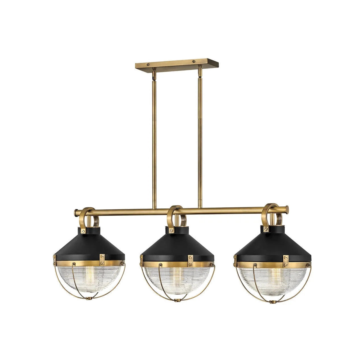 Hinkley Lighting, Chandelier Crew Three Light Linear