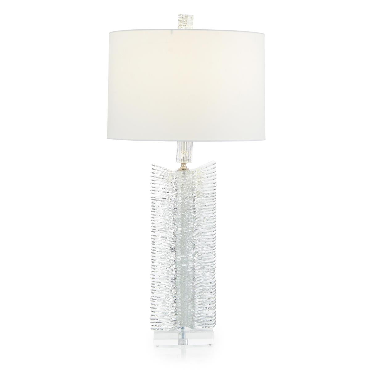 John Richard, Clear - Cut Glass Column Table Lamp