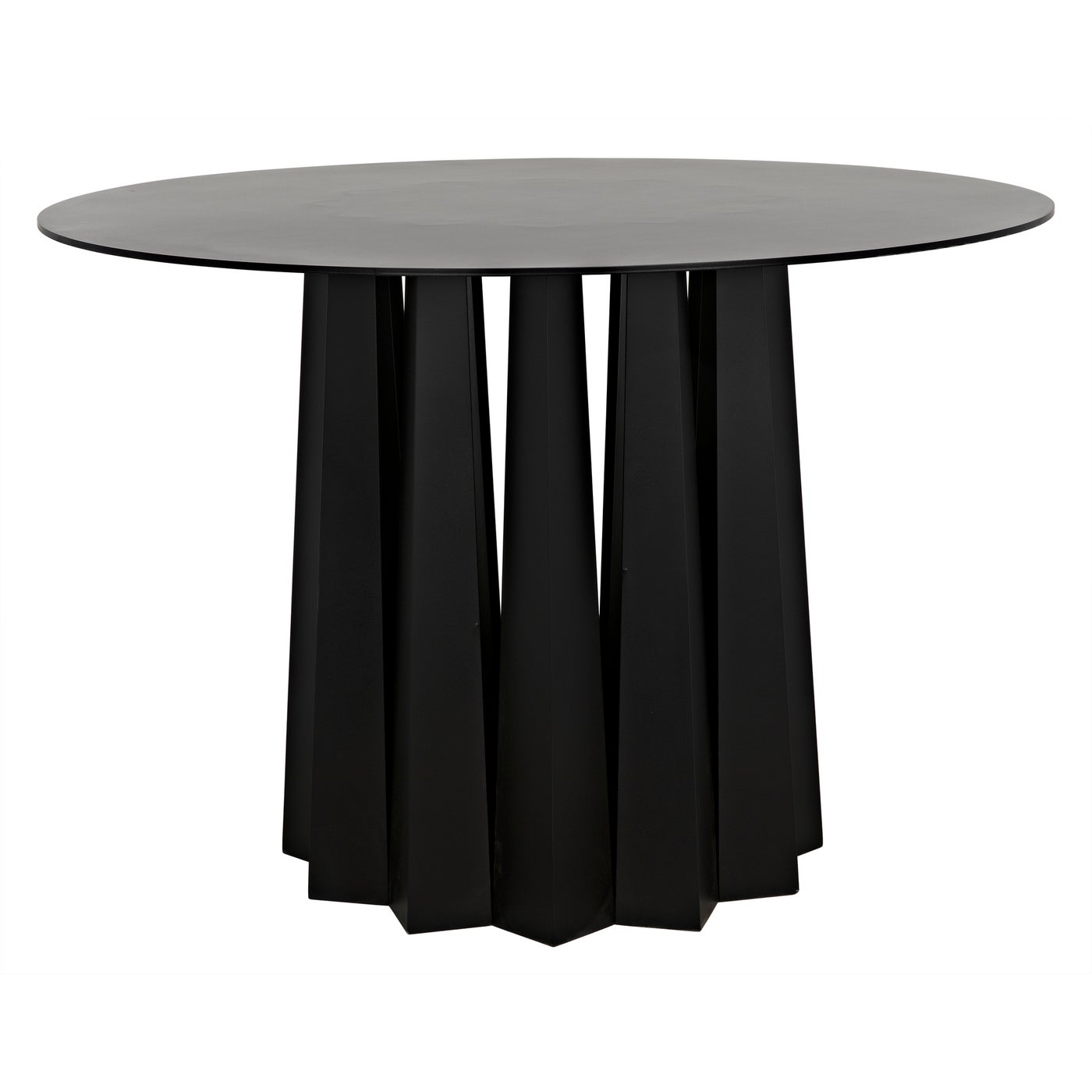 Noir, Column Dining Table - Black Steel