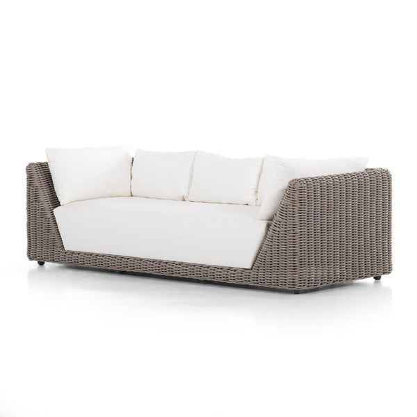 Four Hands, Como Outdoor Sofa-97"-Natural Woven