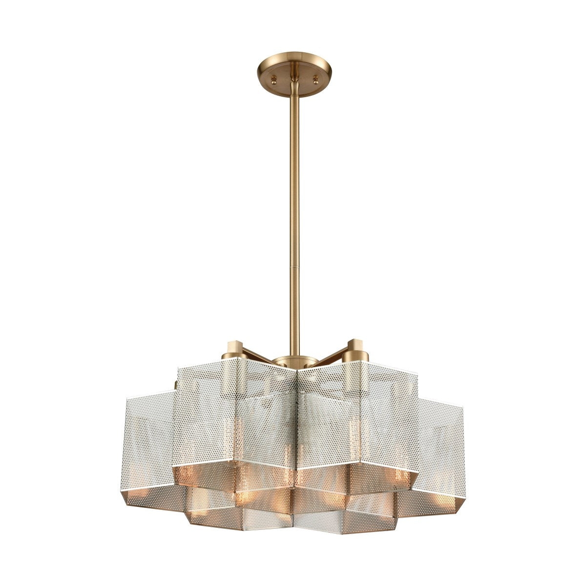 Elk Home, Compartir 20'' Wide 7-Light Chandelier - Polished Nickel