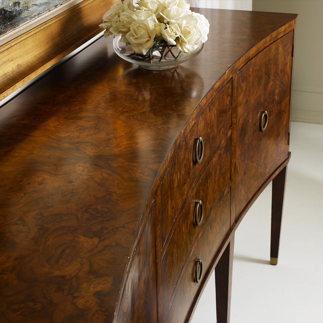 Modern History, Concave Walnut Inlay Buffet