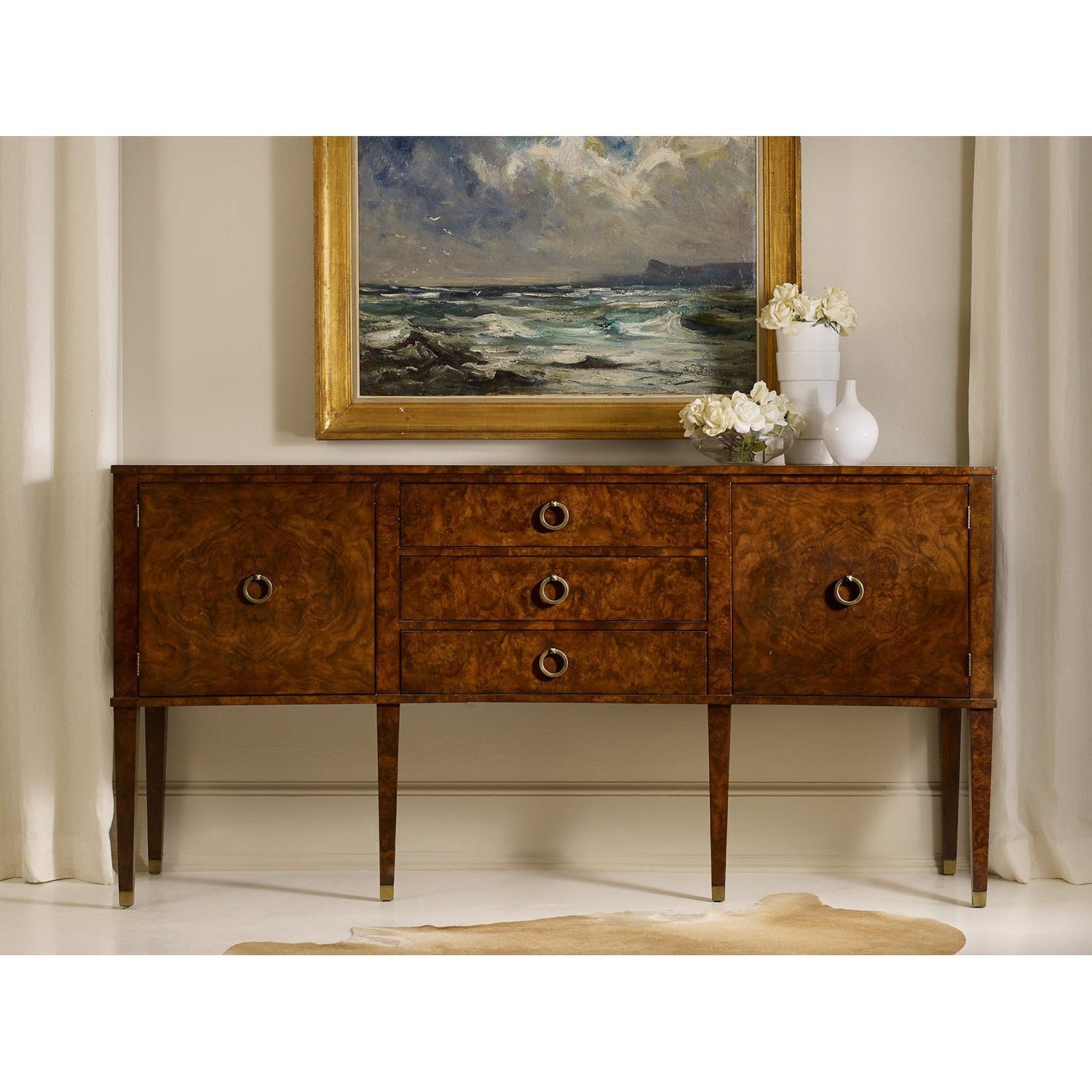 Modern History, Concave Walnut Inlay Buffet