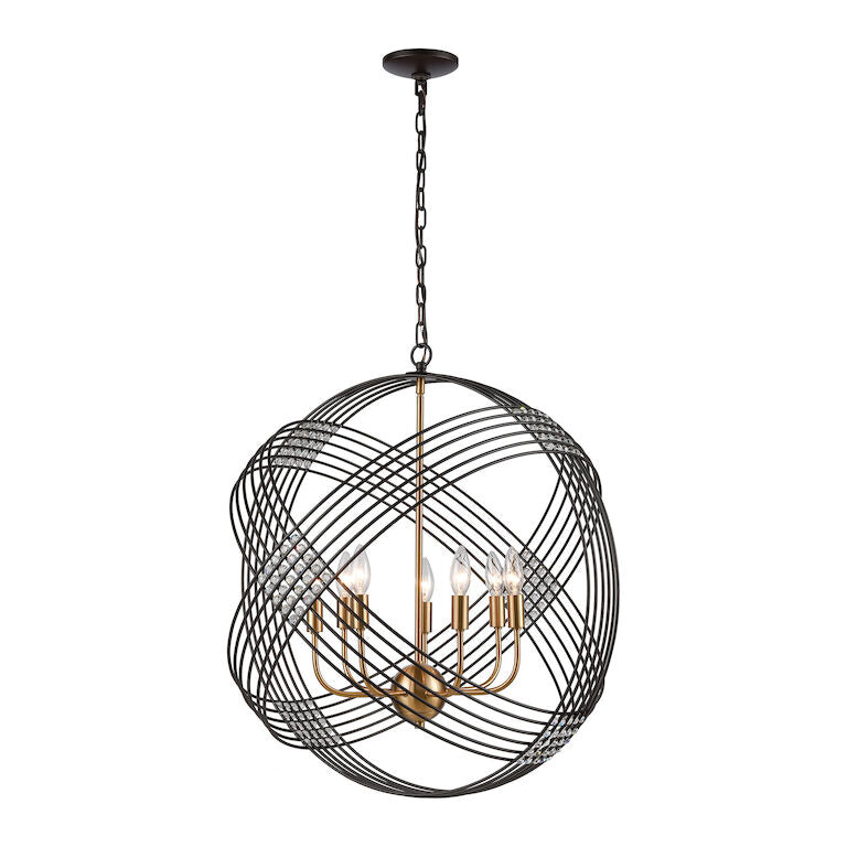 Elk Home, Concentric 26'' Wide 7 - Light Chandelier - Oil Rubbed Bronze