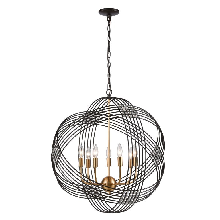 Elk Home, Concentric 26'' Wide 7 - Light Chandelier - Oil Rubbed Bronze