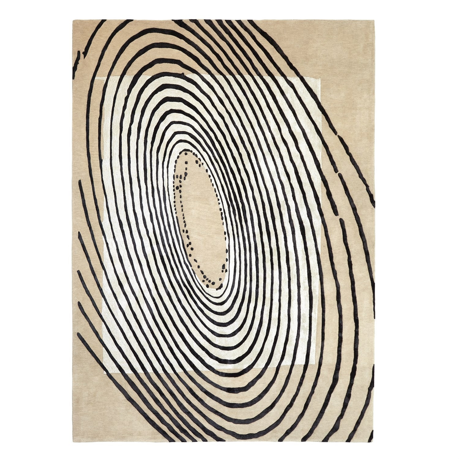 Global Views, Concentric Circles Rug-Fawn