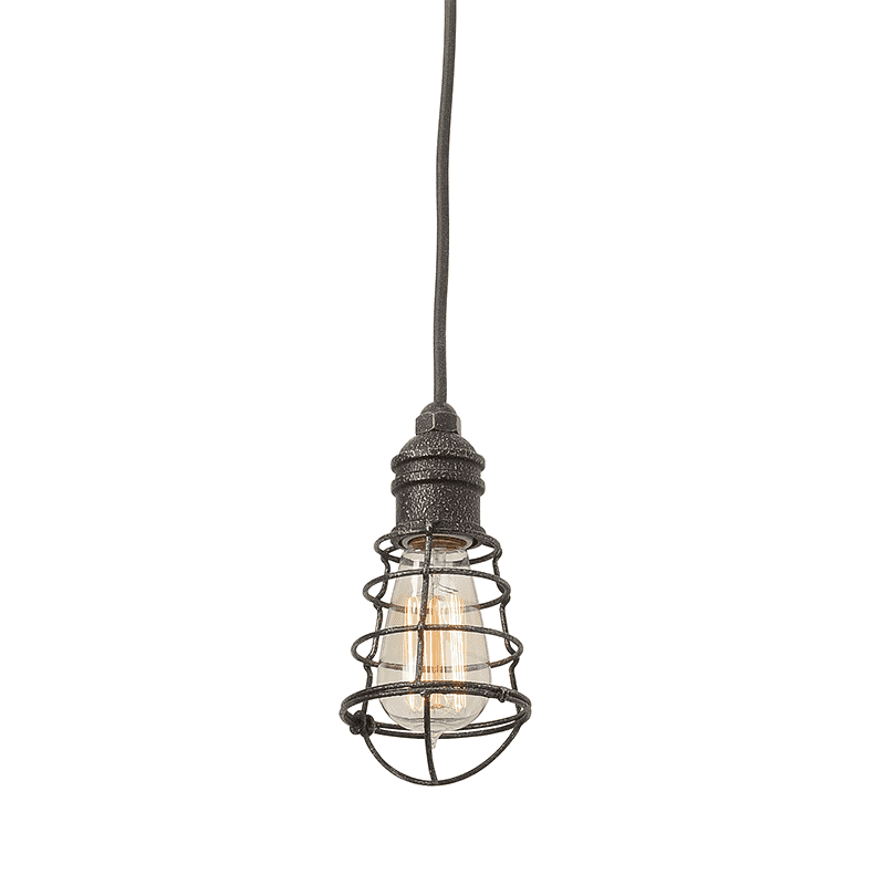 Troy Lighting, Conduit 1Lt Mini Pendant Mini Old Silver