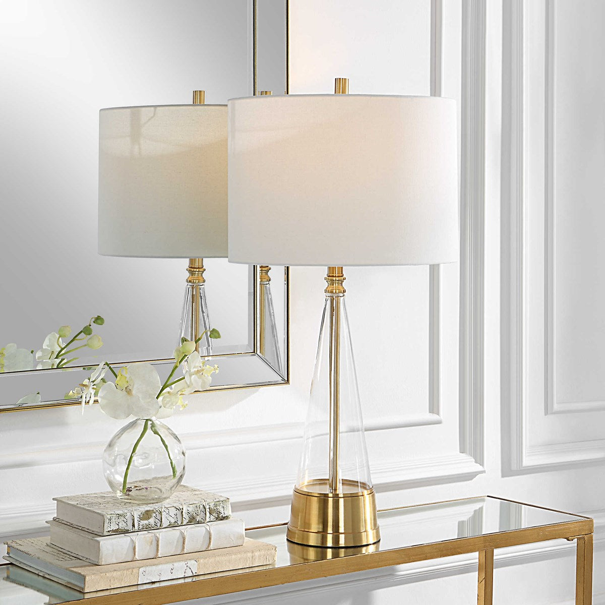 Uttermost, Cone Brass Table Lamp