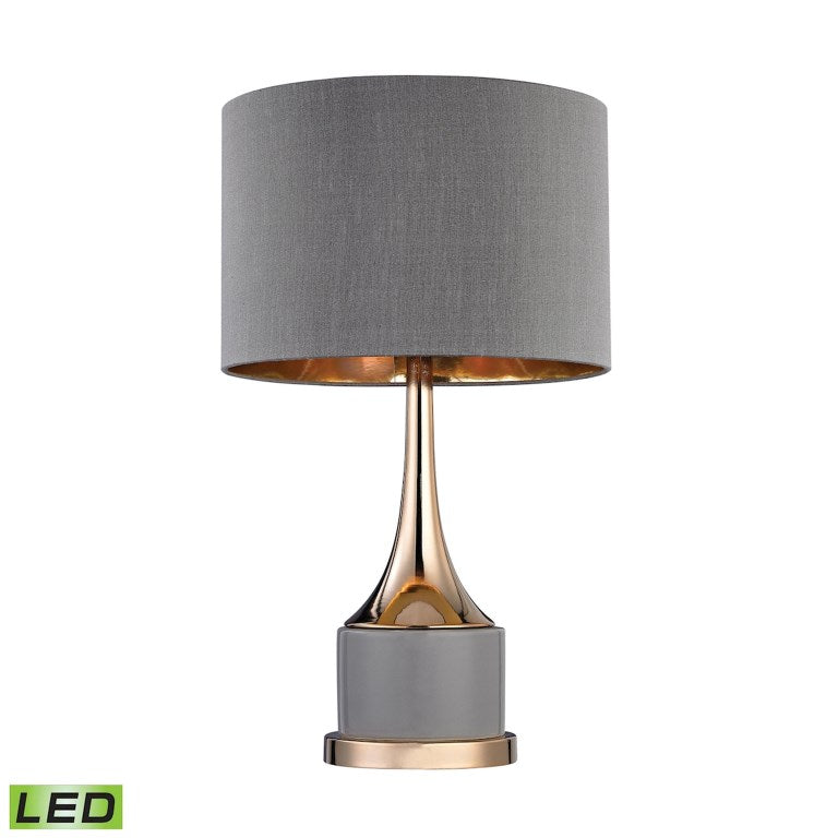 Elk Home, Cone Neck 18.5'' High 1 - Light Table Lamp - Gray