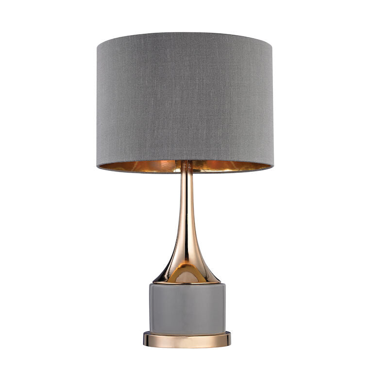 Elk Home, Cone Neck 18.5'' High 1 - Light Table Lamp - Gray