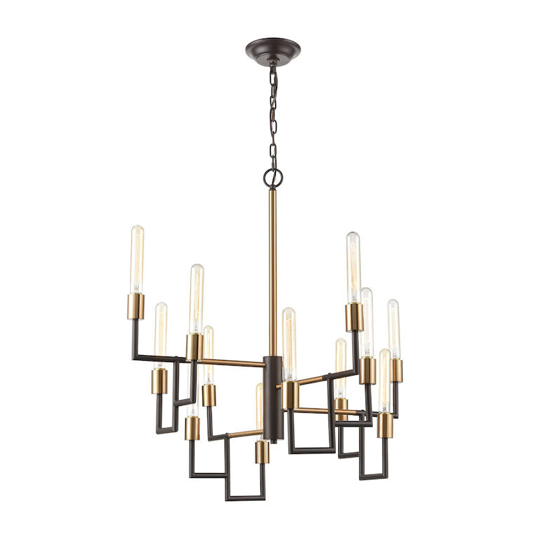 Elk Home, Congruency 29'' Wide 12 - Light Chandelier - Oil Rubbed Bronze