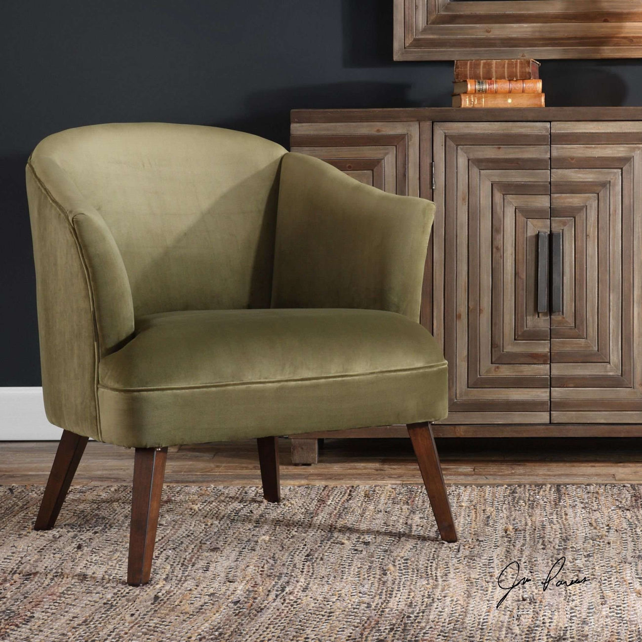 Uttermost, Conroy Olive Accent Chair