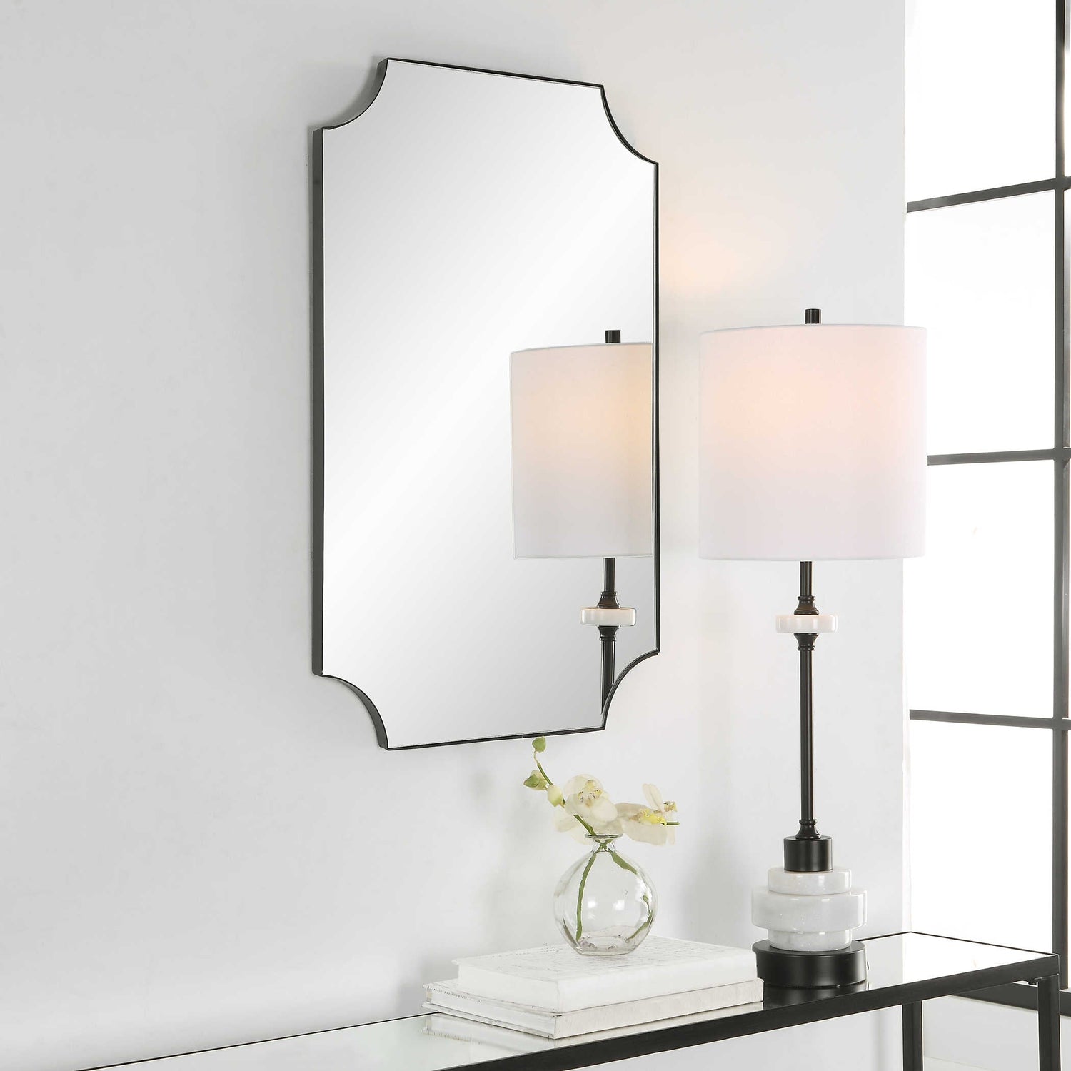 Uttermost, Contemporary Style Solid Iron Frame Mirror