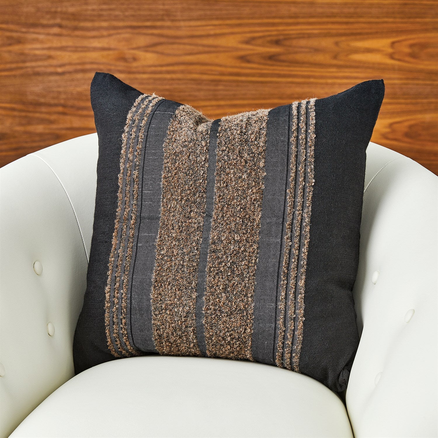 Global Views, Contrast Pillow - Brown