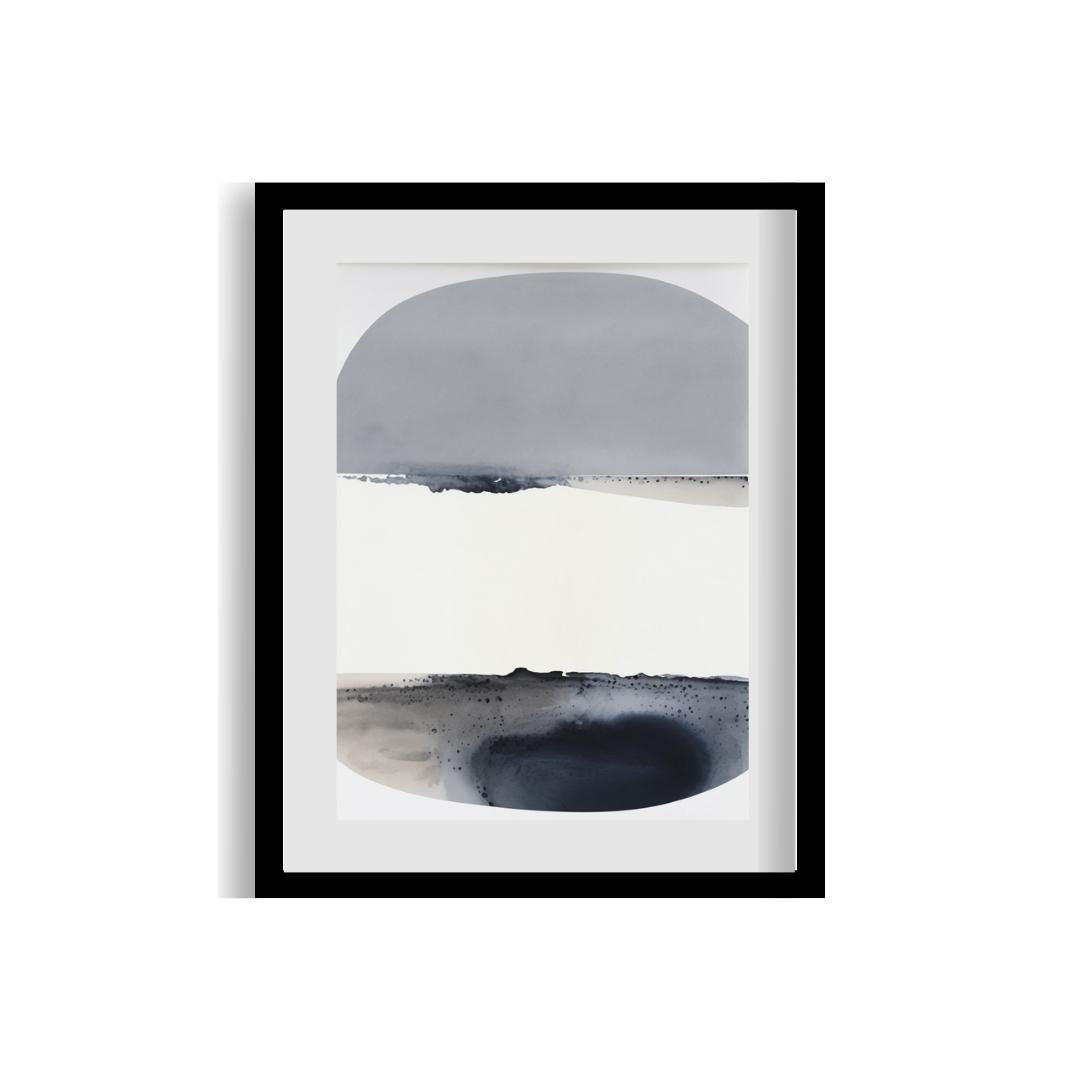 FASart, Contrasting Forms: A Study in Grey and Black Against a White Backdrop