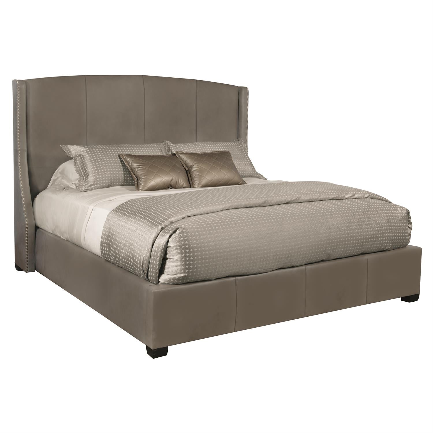 Bernhardt, Cooper Leather Shelter Bed - 54"H