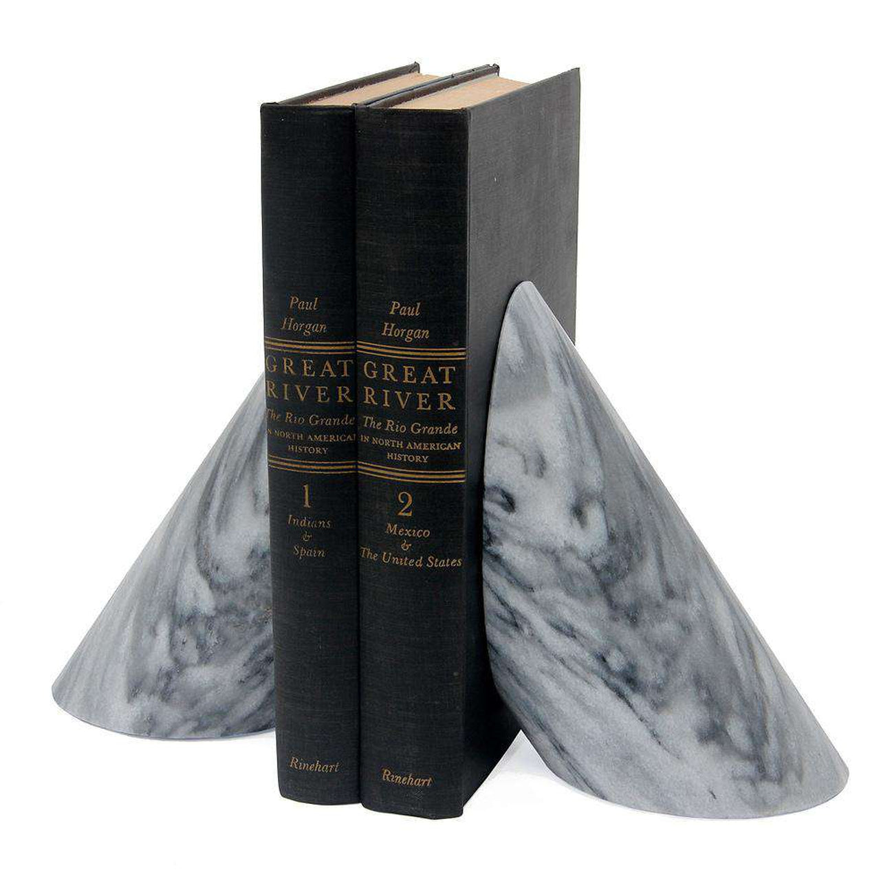 Marble Crafter, Coronet Collection Cloud Gray Marble Bookends