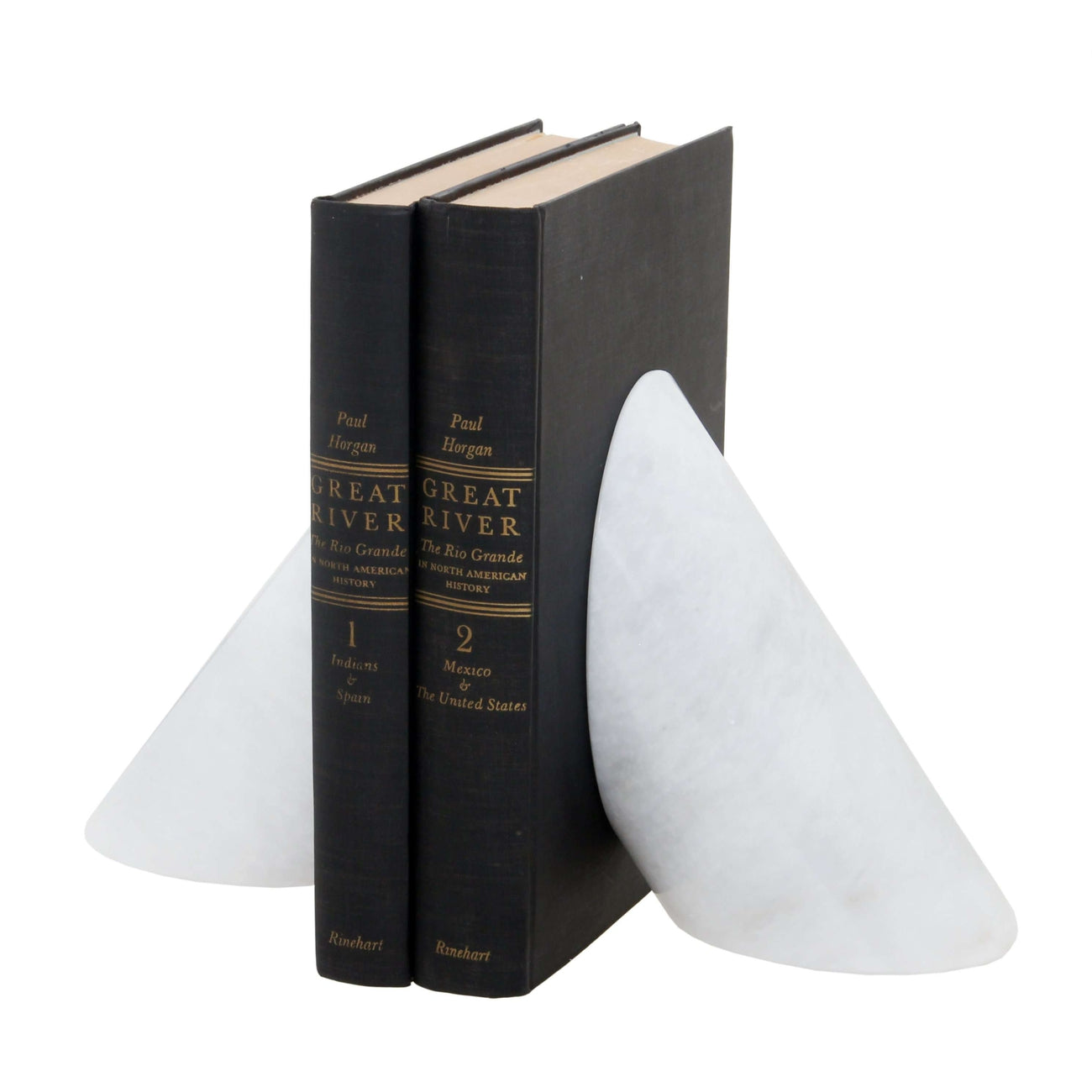 Marble Crafter, Coronet Collection Pearl White Marble Bookends