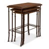 SARREID, Croc Leather Nesting Tables  Set/3