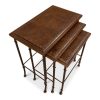 SARREID, Croc Leather Nesting Tables  Set/3