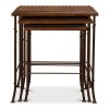 SARREID, Croc Leather Nesting Tables  Set/3