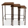 SARREID, Croc Leather Nesting Tables  Set/3