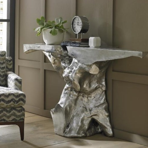 Phillips Collection, Crown Console, Silver Leaf