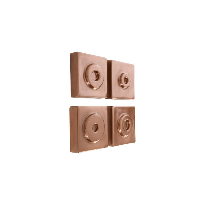 Phillips Collection, Cuadritos Wall Tiles, Set of 4, Polished Copper