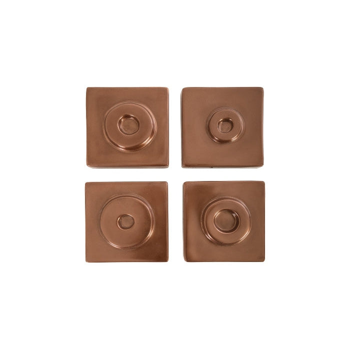 Phillips Collection, Cuadritos Wall Tiles, Set of 4, Polished Copper