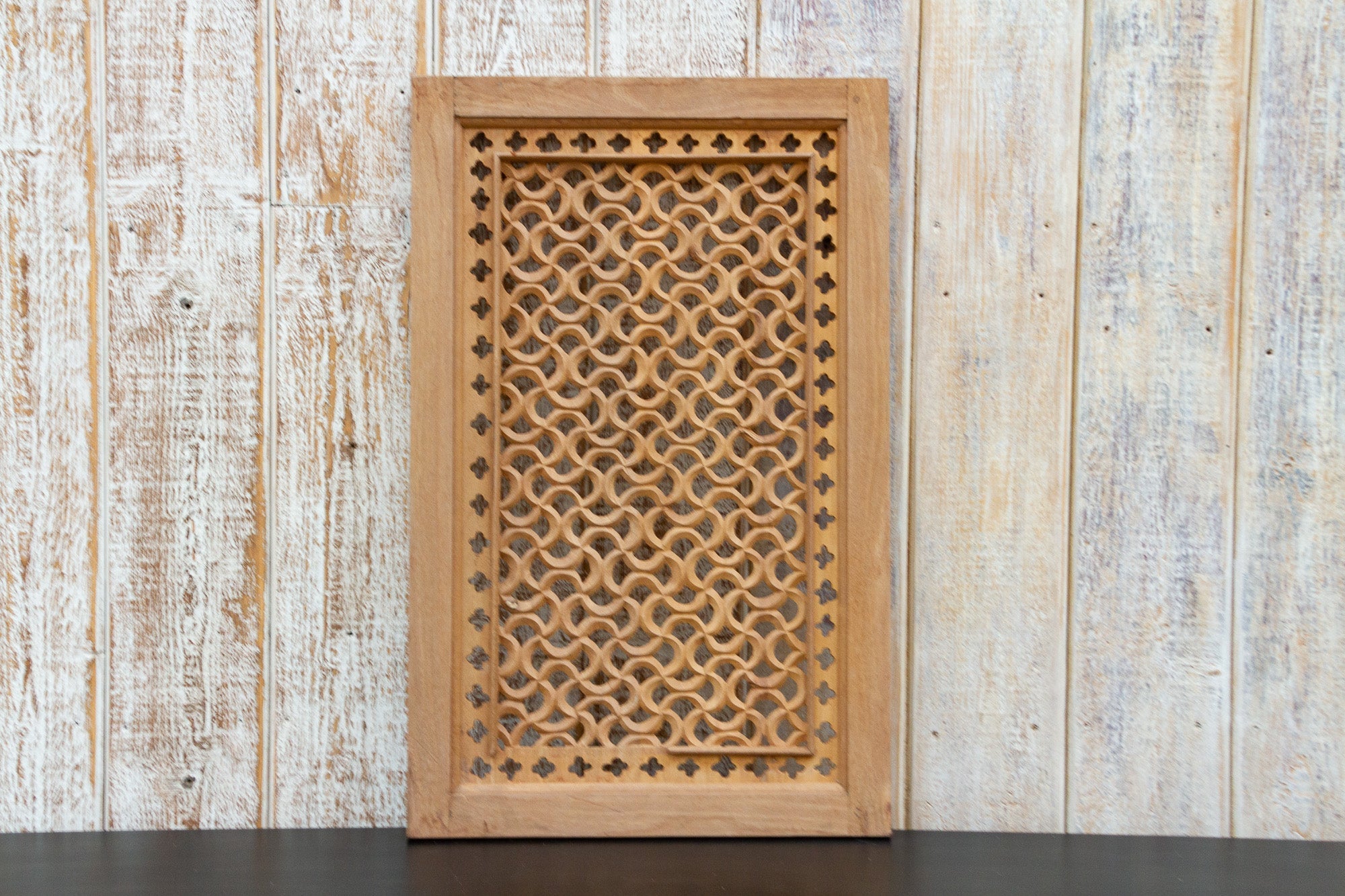 DE-COR | Globally Inspired, Custom Jali Teak Carved Window Panel