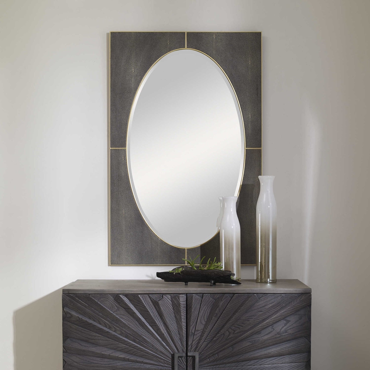 Uttermost, Cyprus Gray Shagreen Mirror