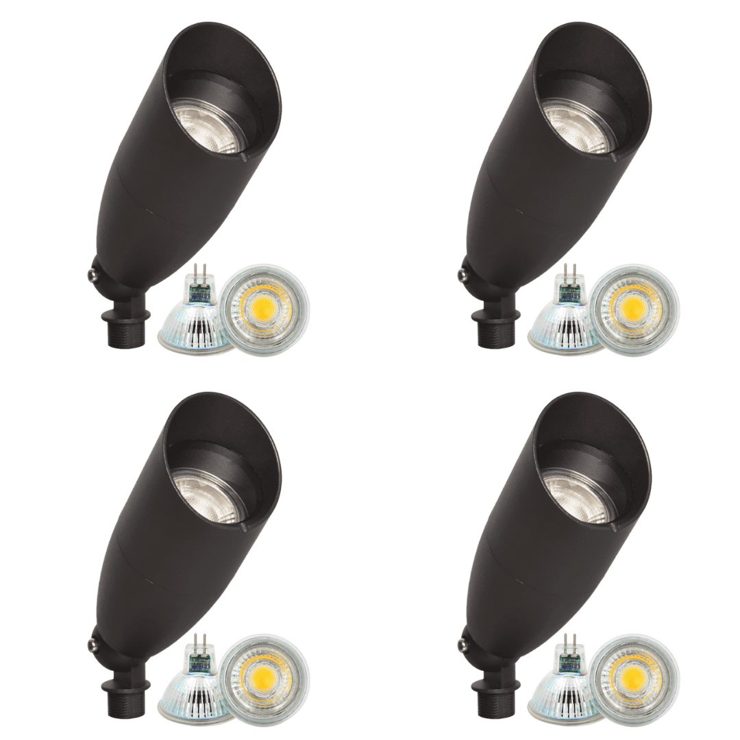 ABBA Lighting USA, DL05 4x/8x/12x Package Low Voltage LED Smooth Directional Outdoor Spotlight 5W 3000K