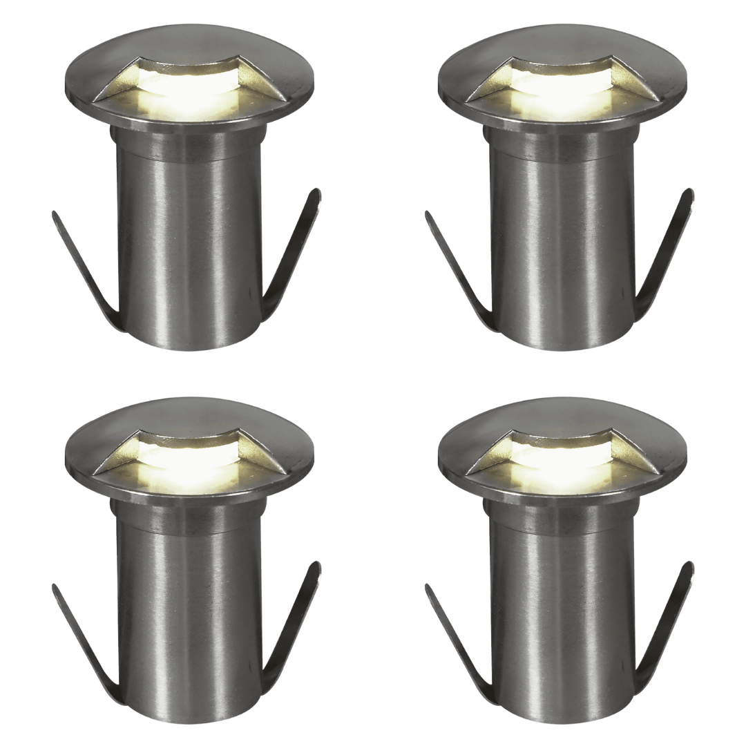 ABBA Lighting USA, DM53 4x/8x/12x Package 3W COB LED Monodirectional Stainless Steel Waterproof In-Ground Landscape Well Light 3000K