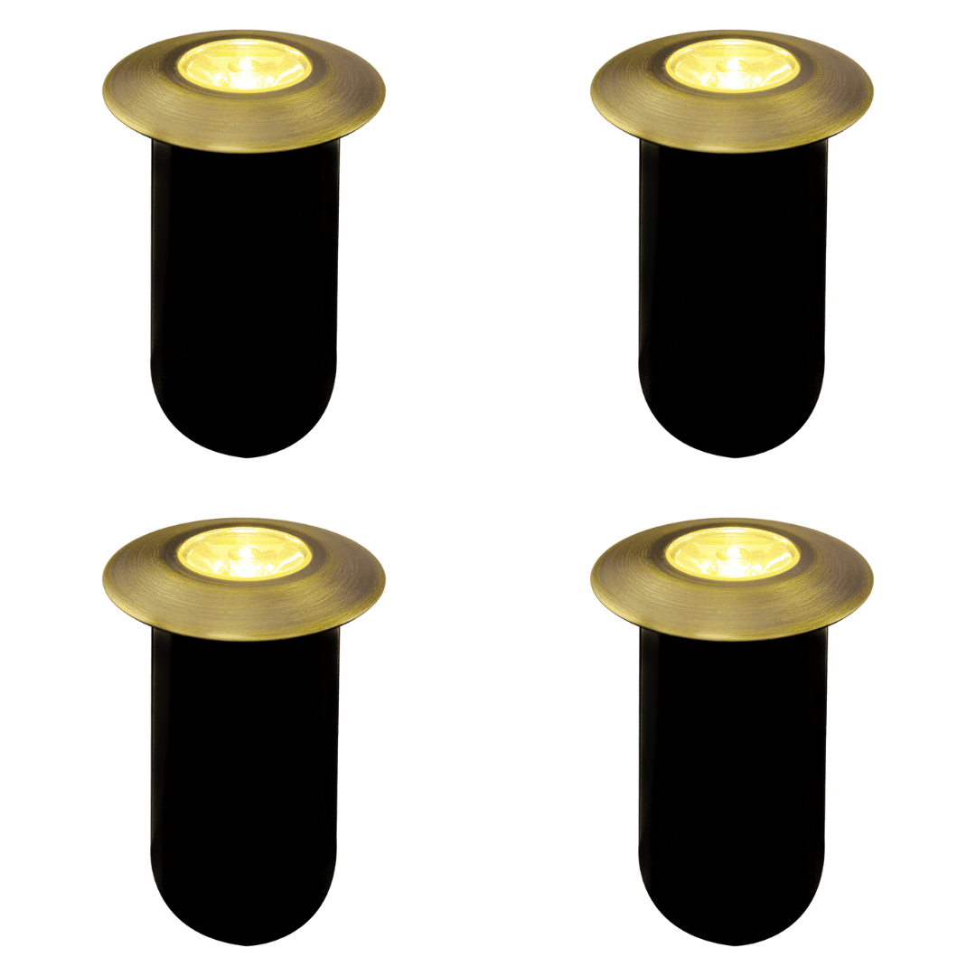 ABBA Lighting USA, DMB52 4x/8x/12x Package 1.5W Low Voltage LED Landscape In-ground Brass Waterproof Well Lights Fixture